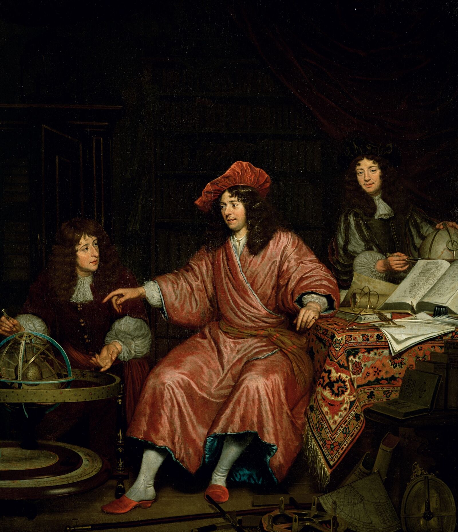 Michiel van Musscher: Barend van Lin with His Younger Brother and His Future Brother-in-Law, 1671, Amsterdam Museum