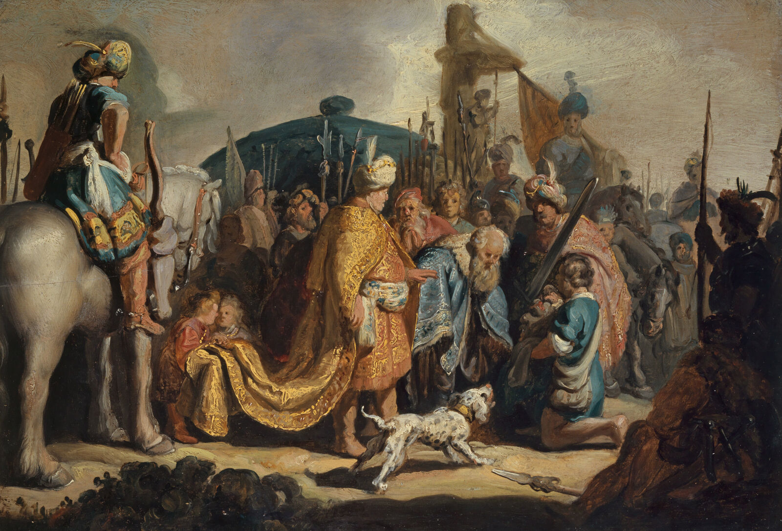 Rembrandt Harmensz van Rijn: David with the Head of Goliath before Saul, 1627, Kunstmuseum Basel