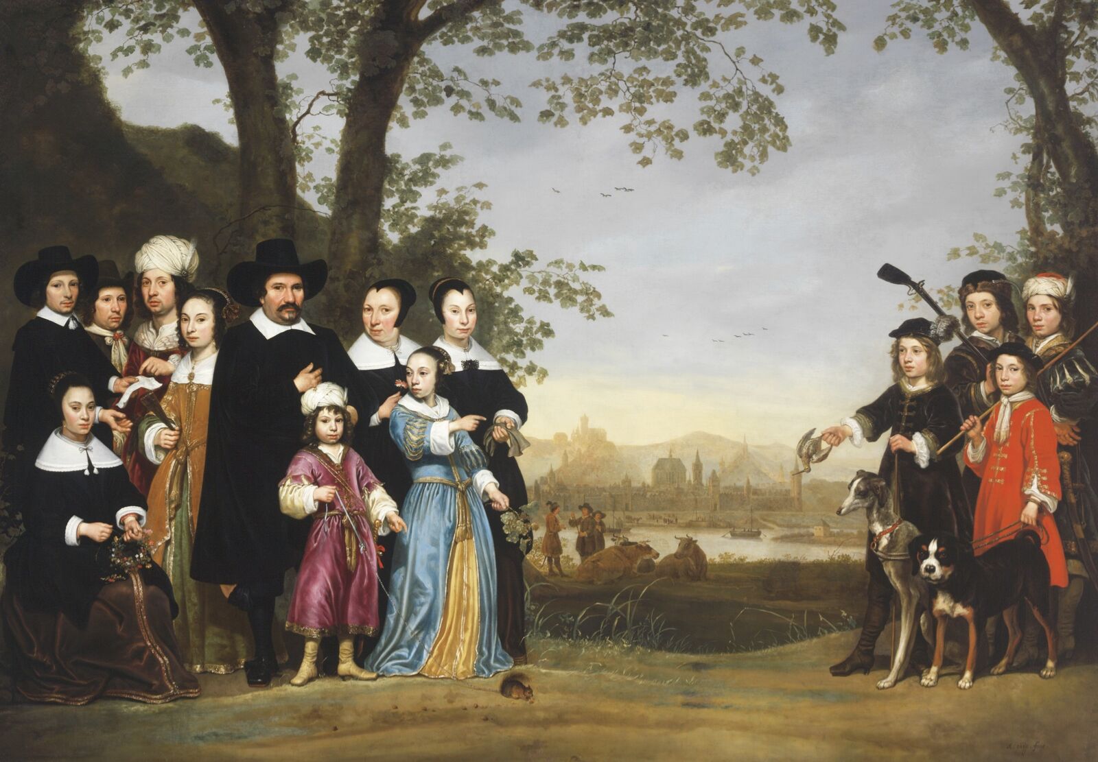Aelbert Gerritsz. Cuyp: Group Portrait of the Sam Family, ca. 1653, Szépmüvészeti Múzeum, Budapest
