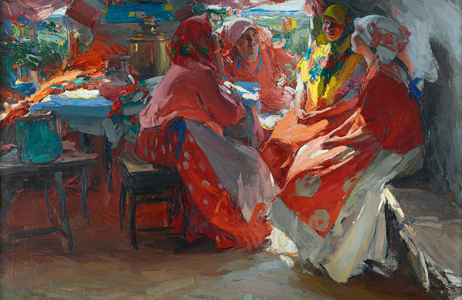 Abram Archipow: Besuch, 1914, Staatliche Tretjakow-Galerie, Moskau