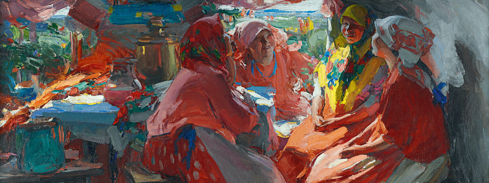 Abram Archipow: Besuch, 1914, Staatliche Tretjakow-Galerie, Moskau