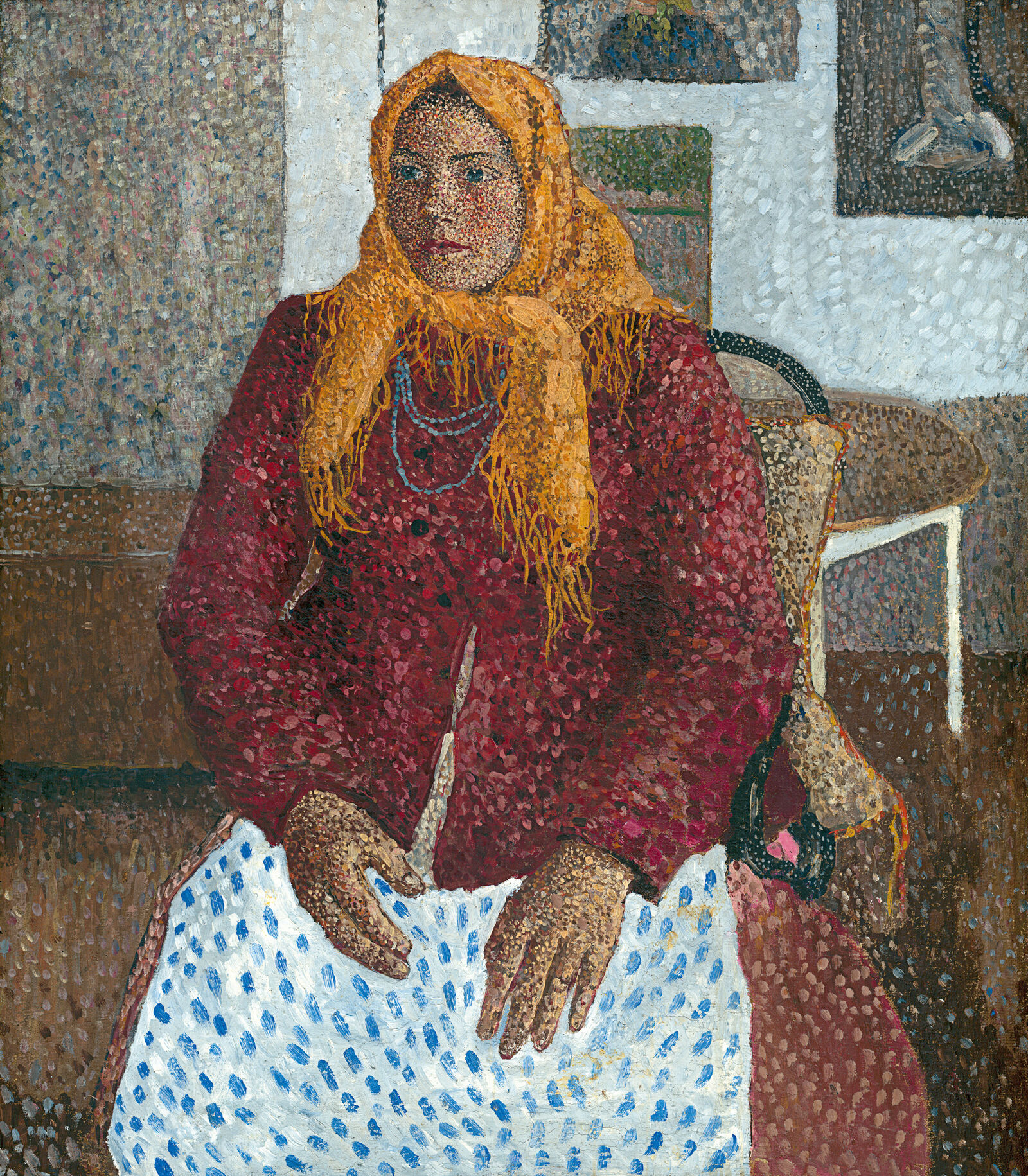 Wladimir Burljuk: Mädchen mit gelbem Tuch, 1906/07, Staatliche Tretjakow-Galerie, Moskau