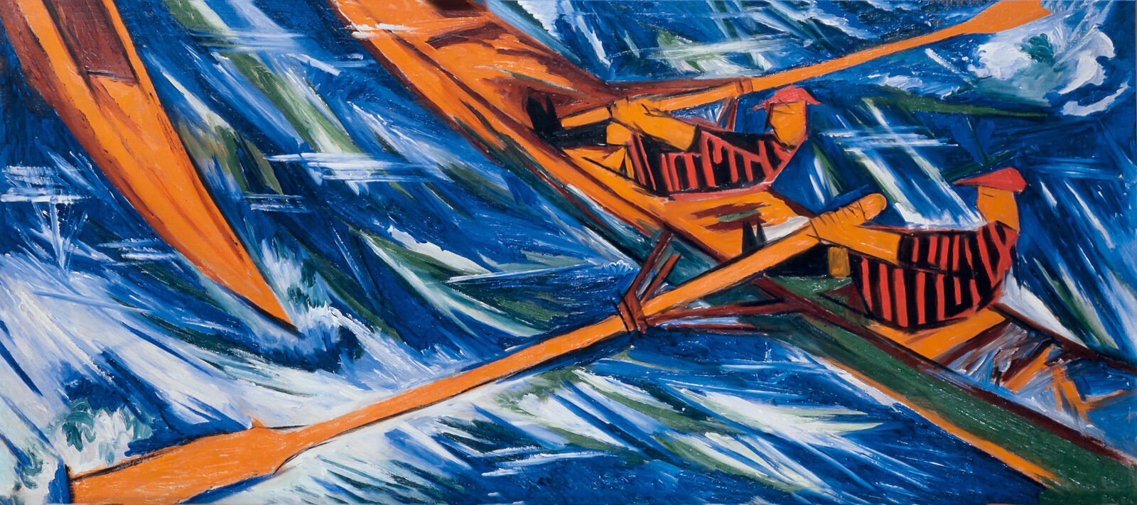 Natalja Gontscharowa: Ruderer, 1912, Sammlung Vladimir Tsarenkov, London