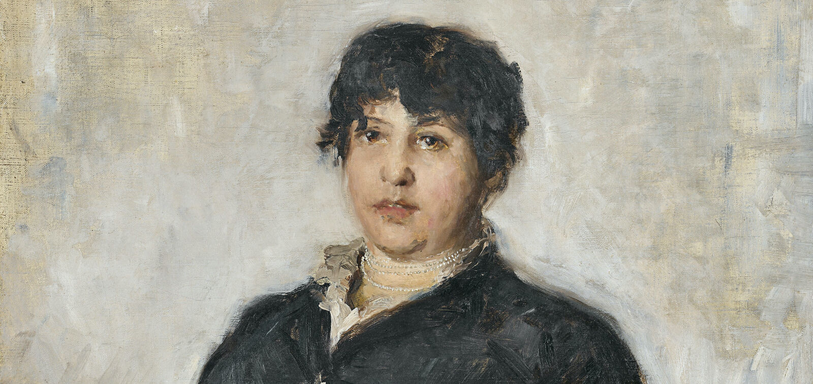 Konstantin Korowin: Portrait der Opernsängerin Tatjana Spiridonowna Ljubatowitsch, 1889, Staatliche Tretjakow-Galerie, Moskau 