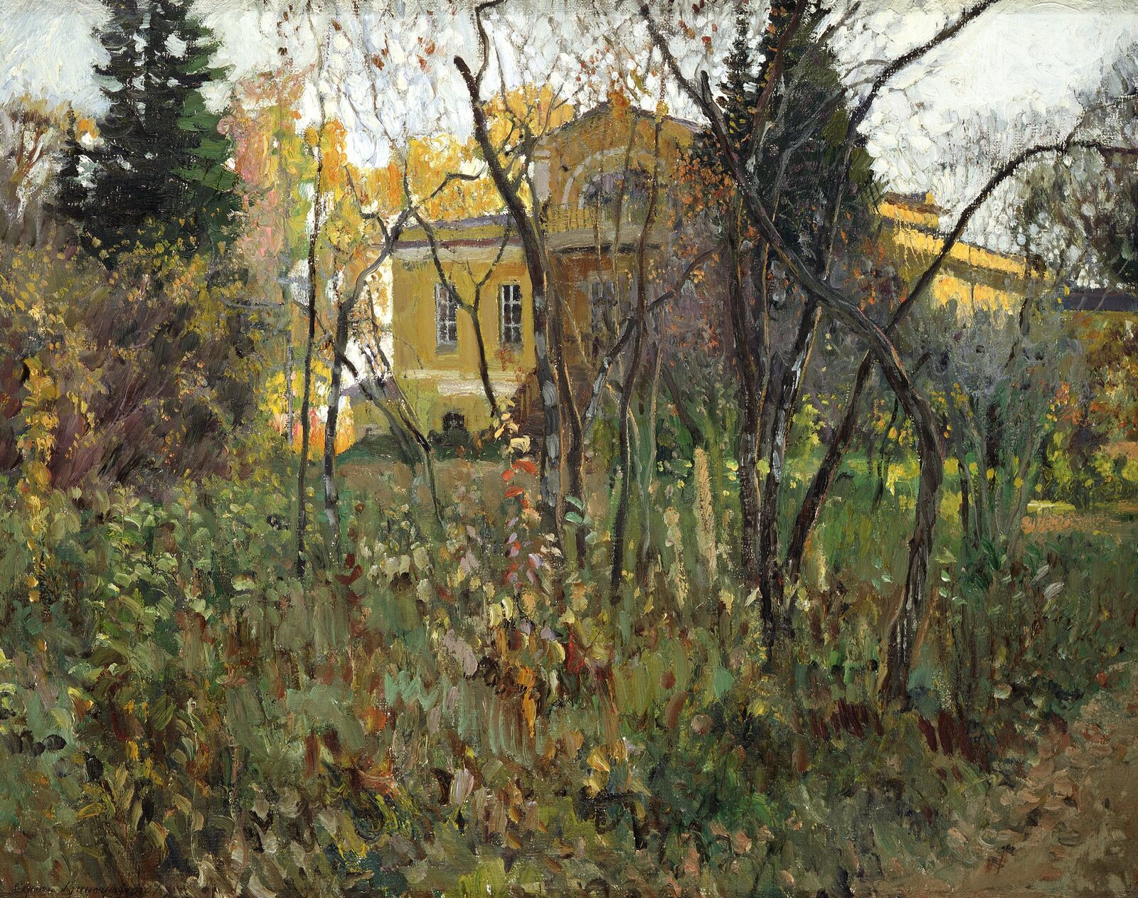 Sergei Winogradow: Auf dem Landgut im Herbst, 1907, Staatliche Tretjakow-Galerie, Moskau