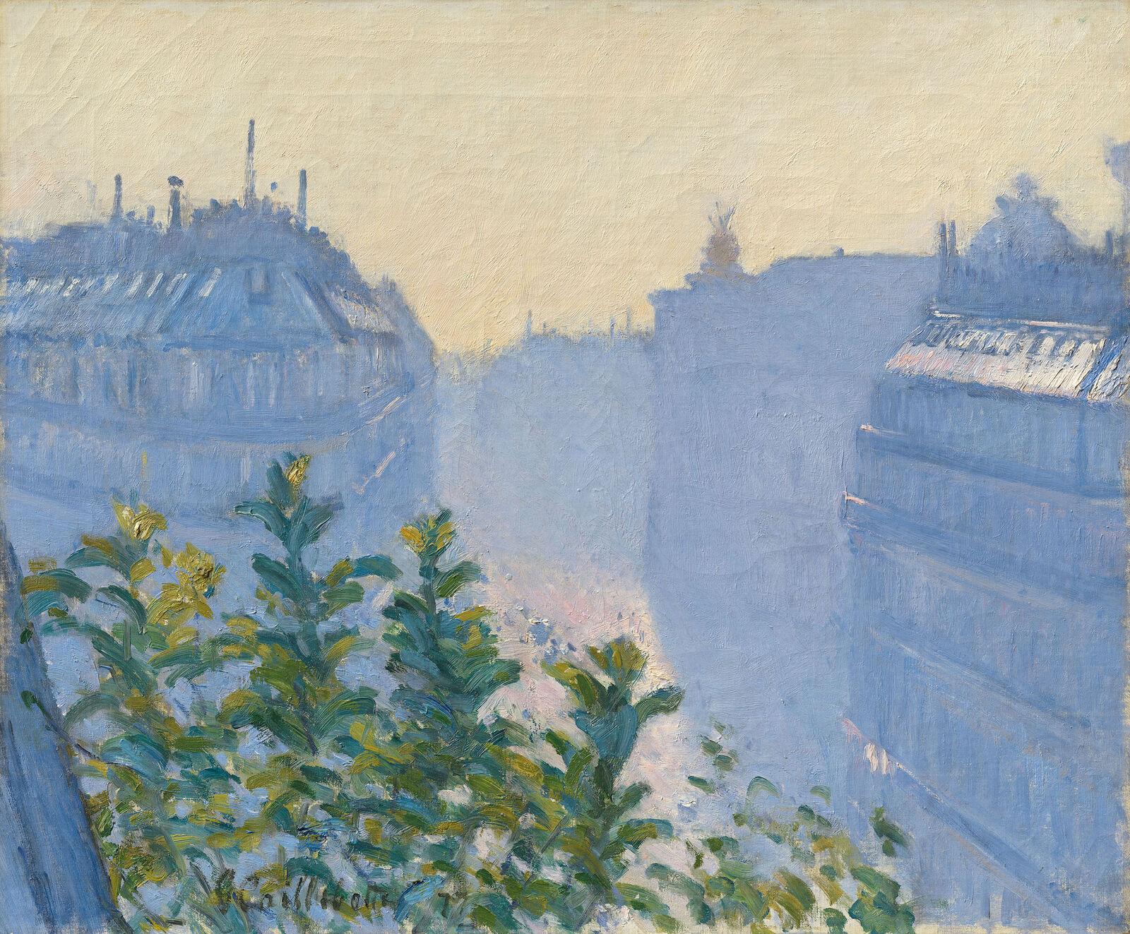 Gustave Caillebotte: Rue Halévy, Blick von einem Balkon, 1877