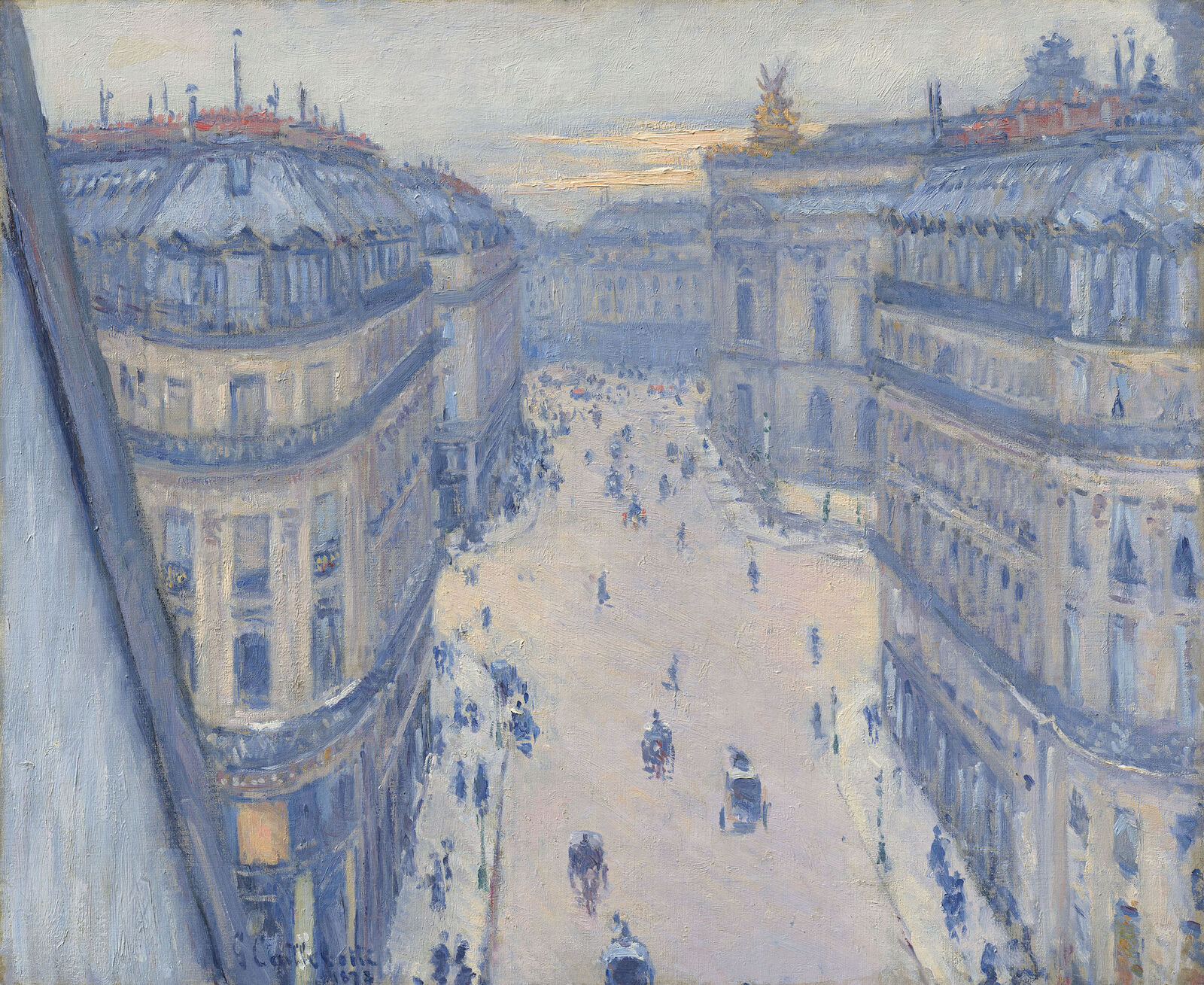 Gustave Caillebotte: Rue Halévy, Blick aus der sechsten Etage, 1878