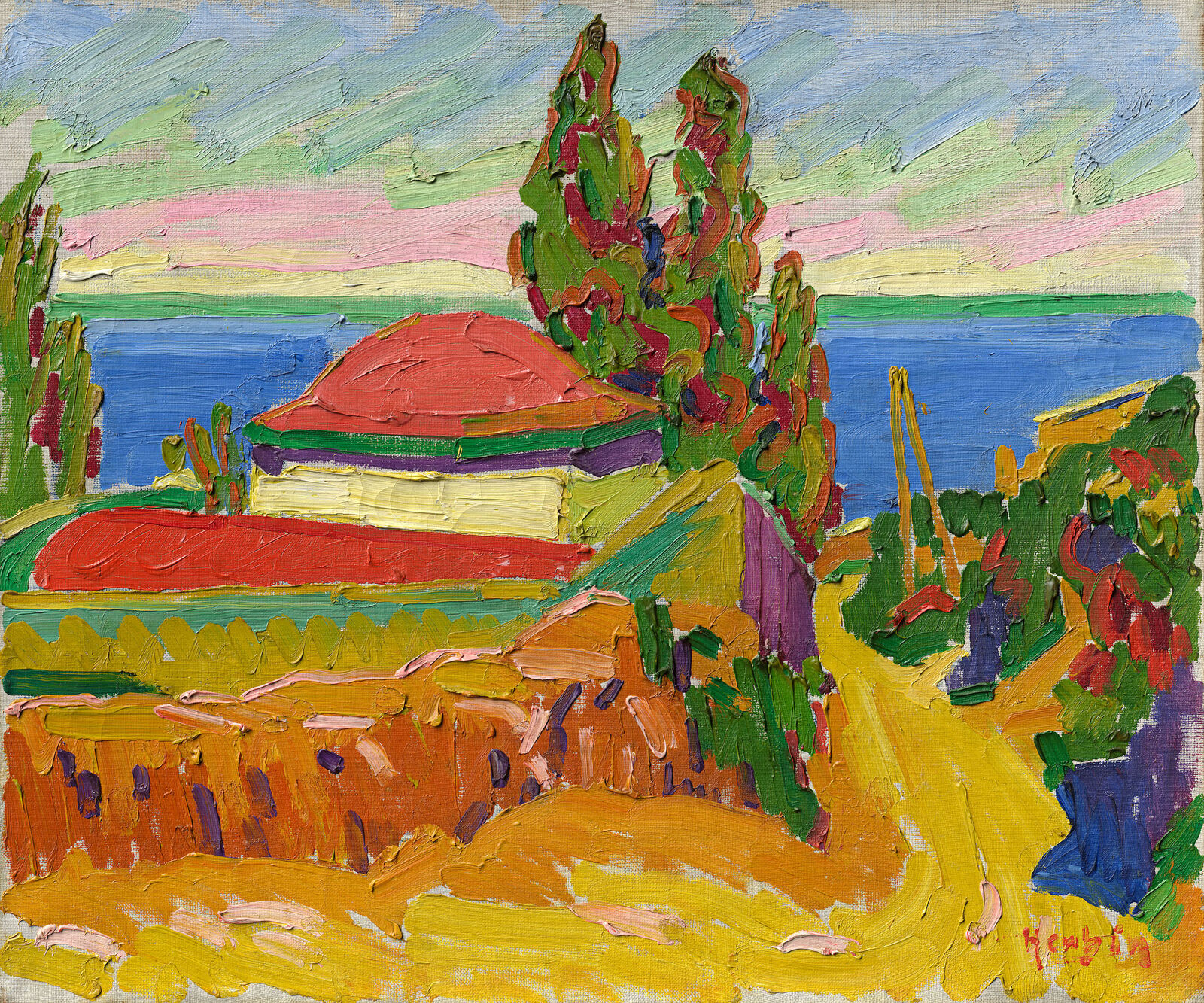 Auguste Herbin: Landschaft auf Korsika, 1907