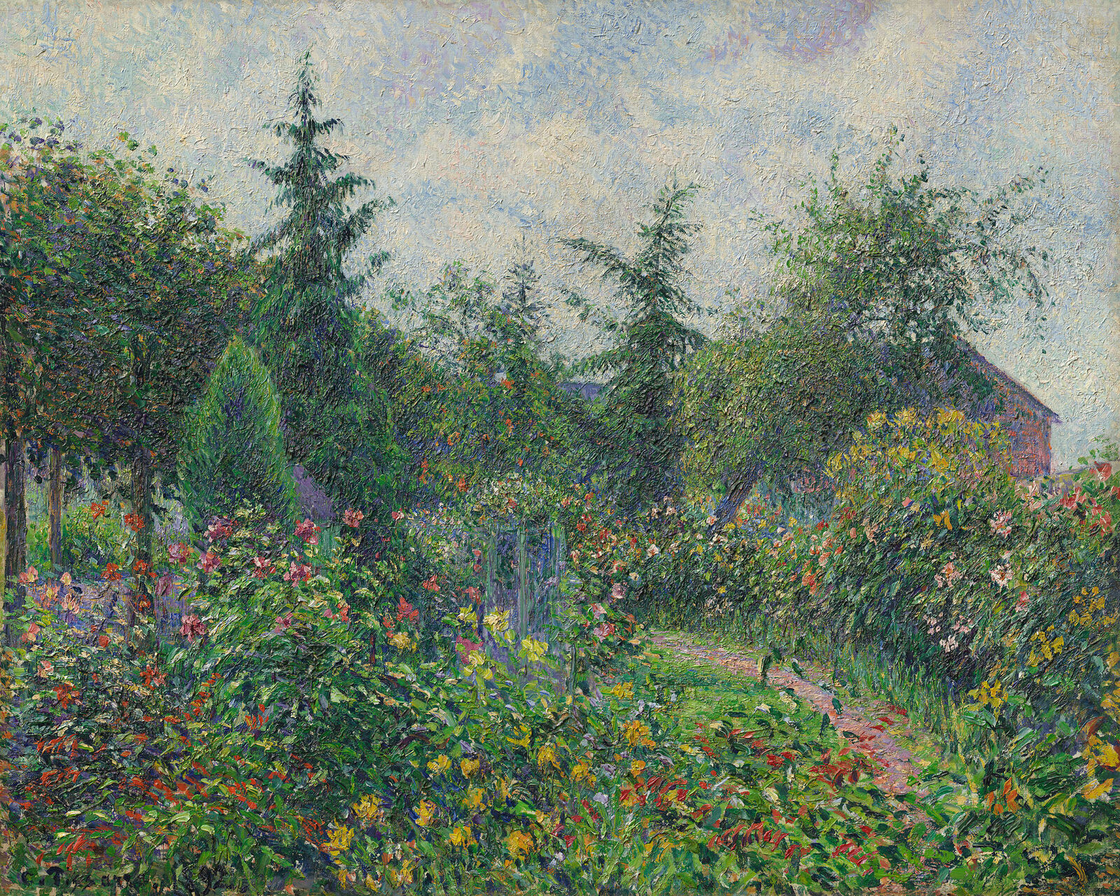 Camille Pissarro: Garten und Hühnerstall von Octave Mirbeau, Les Damps, 1892