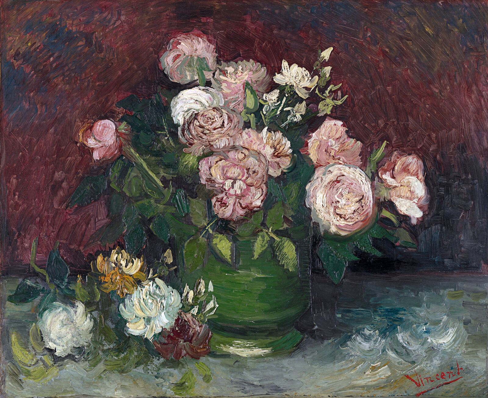 Vincent van Gogh: Rosen und Pfingstrosen, 1886, Kröller-Müller Museum, Otterlo 