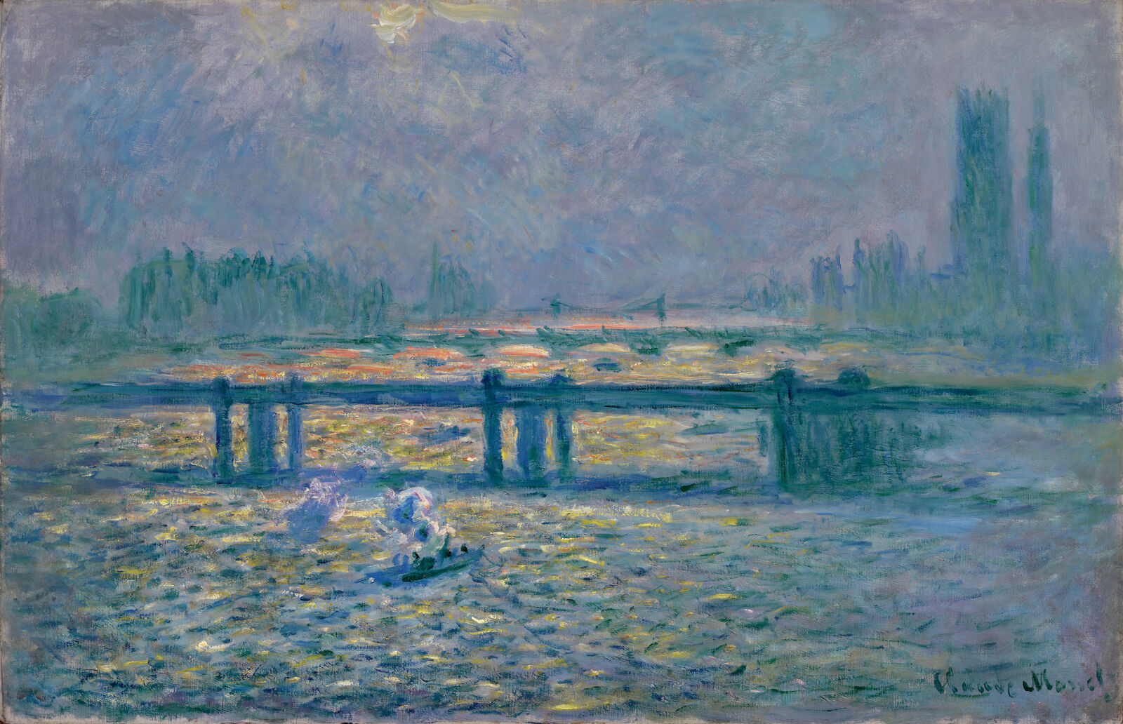 Charing Cross Bridge, Reflections on the Thames , 1899–1901, The Baltimore Museum of Art