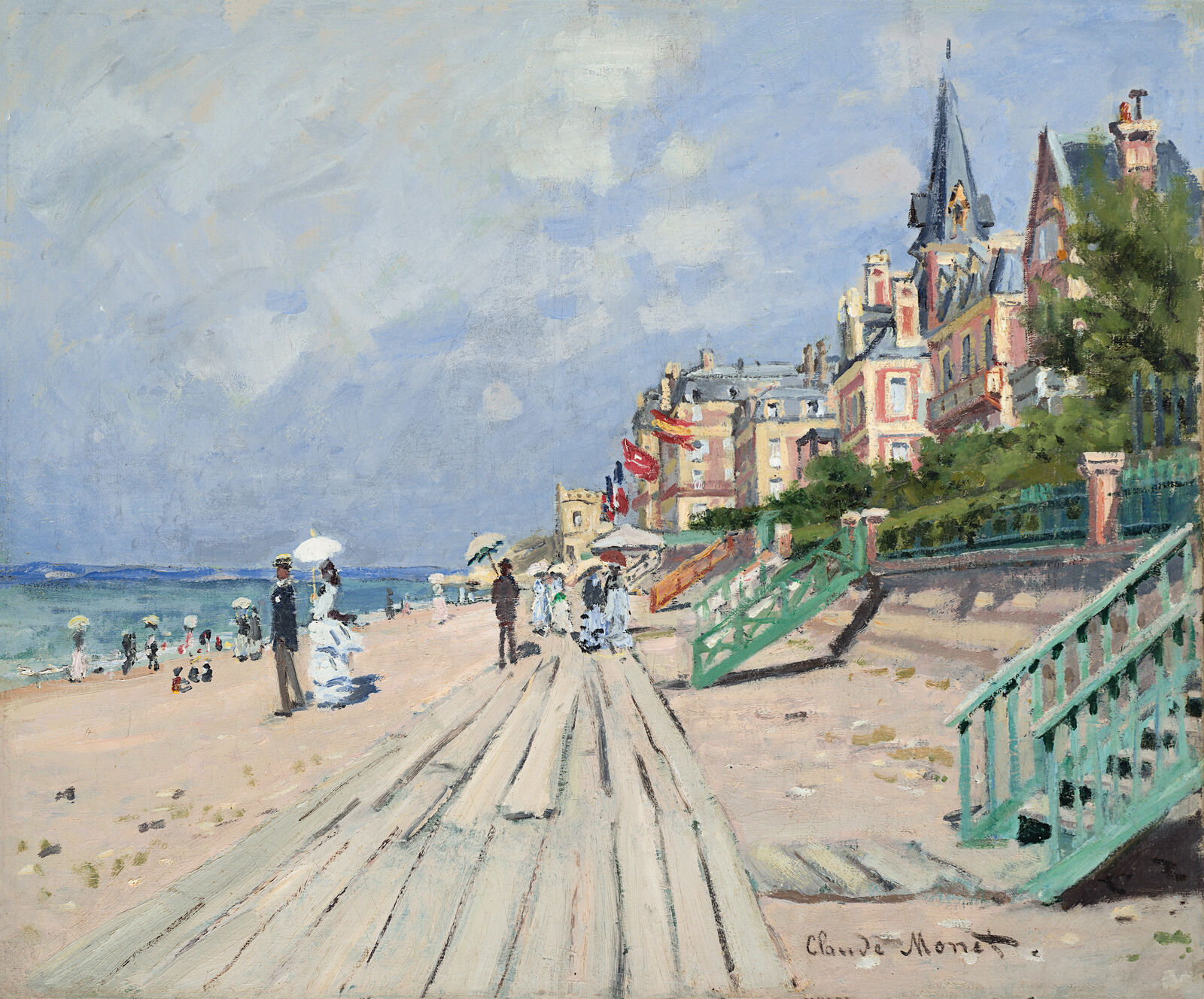 The Beach at Trouville , 1870, Wadsworth Atheneum Museum of Art, Hartford