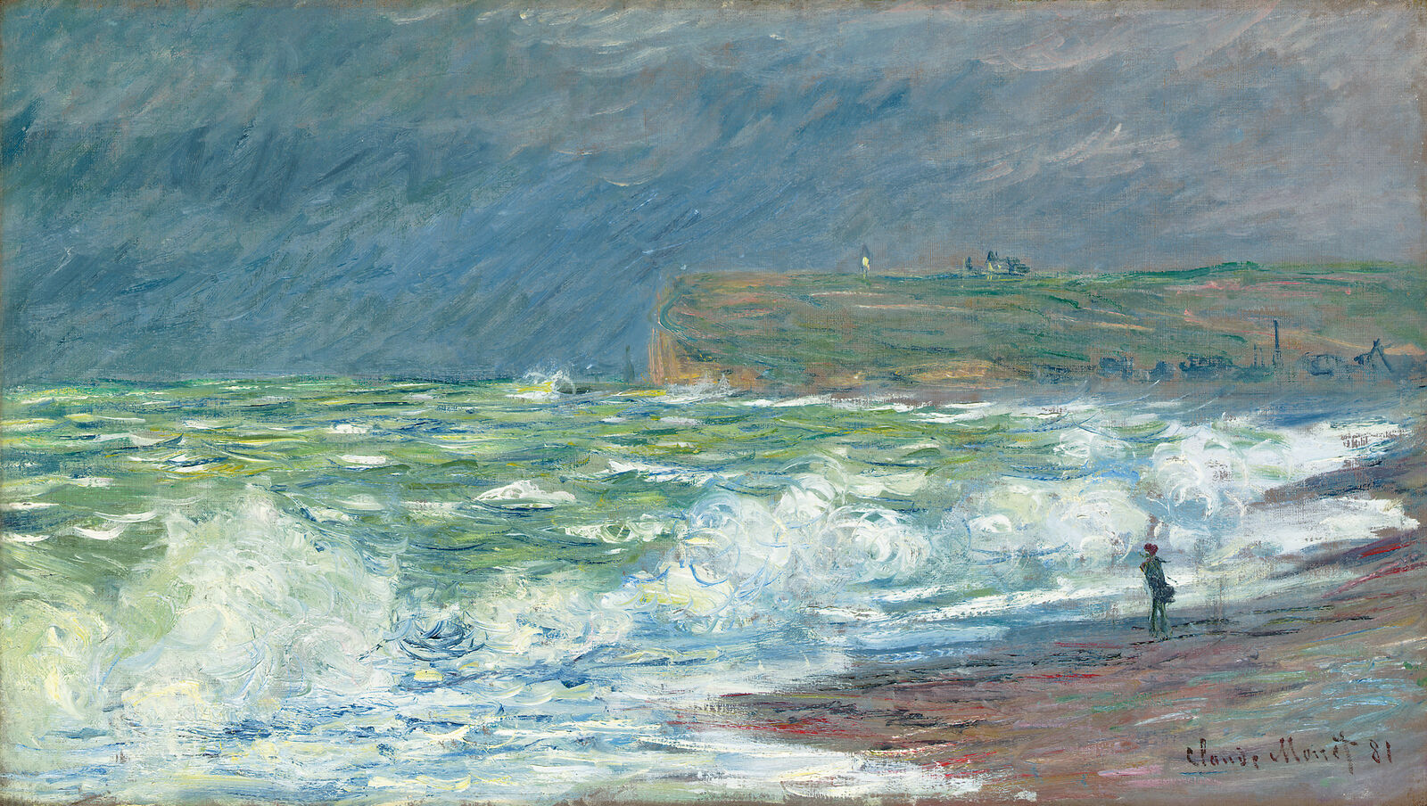 The Beach at Fécamp , 1881, private collection